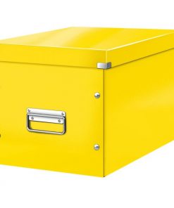 Štvorcová krabica Click & Store A4 žltá