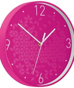 Nástenné hodiny Leitz WOW ružová