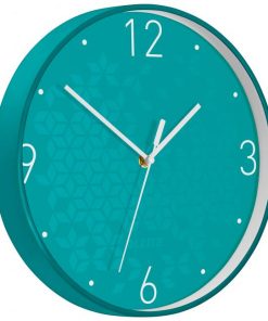 Nástenné hodiny Leitz WOW ľadová modrá