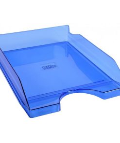Odkladač priehľadný modrý