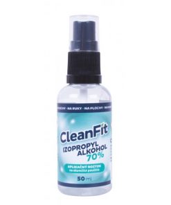 CleanFit alkoholový roztok IZOPROPYLALKOHOL 70% s rozprašovačom 50 ml