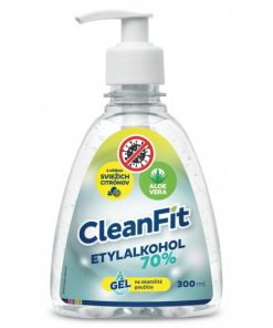 CleanFit dezinfekčný gél 70% citrus na ruky s pumpičkou 300 ml