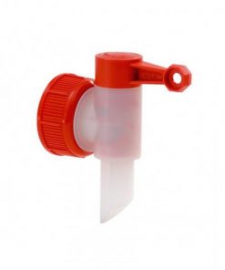 Vypúšťací ventil na kanistre červený