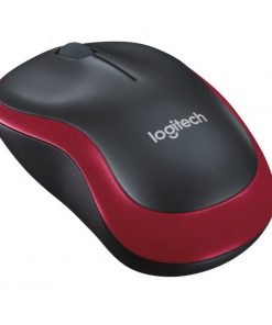 Myš Logitech M185 červená, bezdrôtová, optická