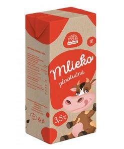 Trvanlivé mlieko Euromilk plnotučné 3,5% 1 ℓ