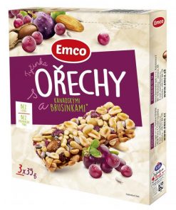 Tyčinka Emco s orechami a kanad. brusnicami 3 x 35 g