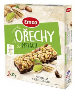 Tyčinka Emco s orechami a pistáciou 3 x 35 g