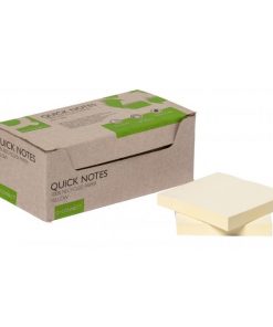 Samolepiaci bloček Q-CONNECT recyklované 76x76 žlté 12ks