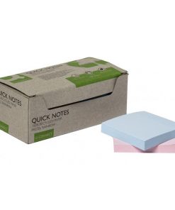 Samolepiaci bloček Q-CONNECT recyklované 76x76 dúhové 12ks