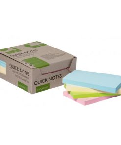 Samolepiaci bloček Q-CONNECT recyklované 127x76 dúhové 12ks