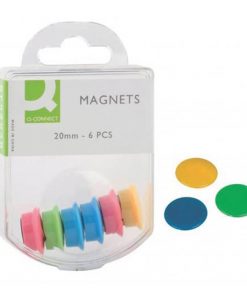 Magnety Q-CONNECT 20mm mix farieb 6 ks