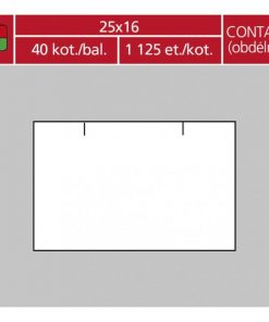Etikety 16x23 pre1623 cenovka biela obdĺžnikové