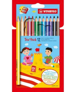 Farbičky STABILO Trio so strúhadlom 12 ks