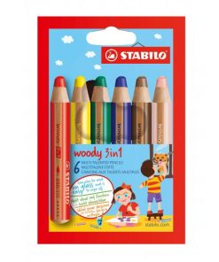 Farbičky STABILO woody 3 in1 6ks