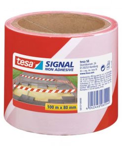 Výstražná páska nelepivá TESA Signal 80mm x 100m červeno-biela