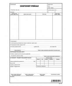 Cestovný príkaz, A4, 1000 listov