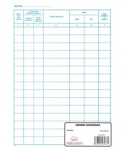 Denník dispečera, A4, 50 listov