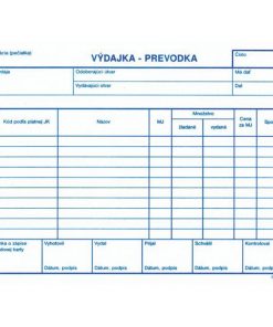 Výdajka - prevodka bez DPH, A5