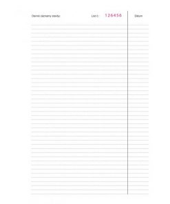 Stavebný denník, číslovaný, A4, 158 listov