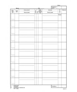 Kniha došlej a odoslanej pošty, A4, tvrdá väzba, 96 listov