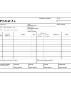 Príjemka, A5, samoprepis, 100 listov