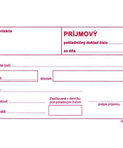 Príjmový pokladničný doklad bez DPH, samoprepis, A6