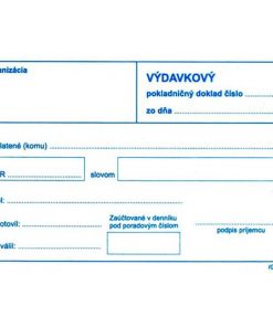 Výdavkový pokladničný doklad bez DPH, samoprepis, A6