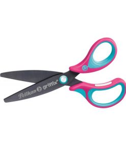 Nožnice Pelikan Griffix pre pravákov v blistri ružové