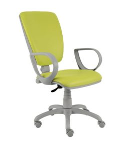 Zdravotnícka stolička Rianna, s podrúčkami, zdravot. ekokoža zelená 079