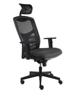 Kancelárska stolička York Net, E-SY+ PDH+ podrúčky sivá