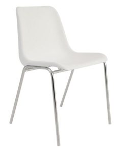 Jedálenská stolička Vincenza, biela