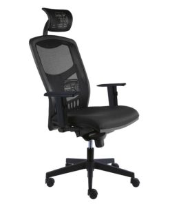 Kancelárska stolička York Net, E-SY+ PDH+ podrúčky čierna