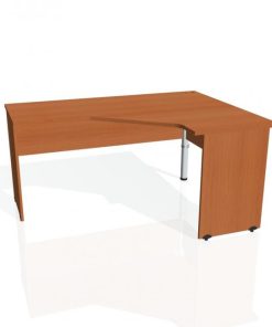 Pracovný stôl Gate, ergo, ľavý, 160x75,5x120 cm, čerešňa/čerešňa