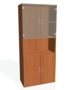 Policová skriňa Drive, 80x185x42 cm, čerešňa/ čerešňa