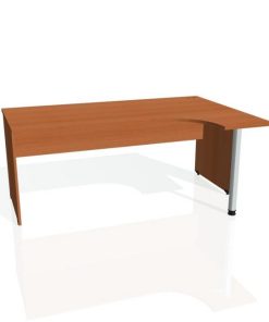 Pracovný stôl Gate, ergo, ľavý, 180x75,5x120 cm, čerešňa/čerešňa