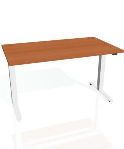 Pracovný stôl Motion, ZO, 2S, 140x70,5-120,5x80 cm, čerešňa/sivá