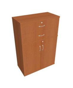 Policová skriňa Strong, zámok, 80x115,2x40 cm, čerešňa/čerešňa