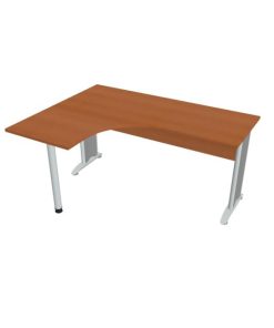 Pracovný stôl Cross, ergo, pravý, 160x75,5x120 cm, čerešňa/kov