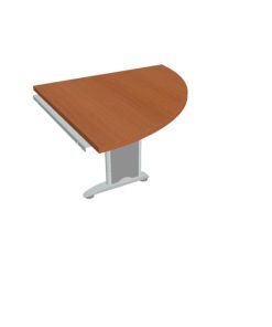 Doplnkový stôl Cross, pravý, 80x75,5x80 cm, čerešňa/kov