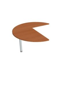 Doplnkový stôl Flex, ľavý, 120x75,5x(80x60) cm, čerešňa/kov