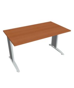 Pracovný stôl Flex, 140x75,5x80 cm, čerešňa/kov