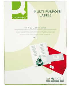 Etikety univerzálne 52,5x29,7mm Q-CONNECT A4 100 hárkov