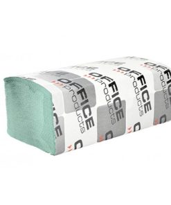 Papierové utierky Office Products ZZ 1-vrstvové zelené recykel (20 bal.)