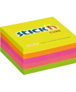 Samolepiaci bloček Stick’n Hopax mini, 51x51 mmeon, neon mix