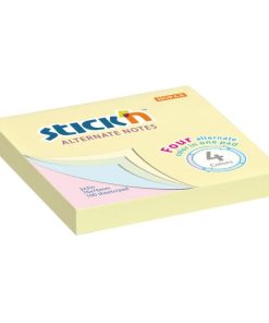 Samolepiaci bloček Stick’n Hopax Alternate, mix pastel, 76 x 76 mm