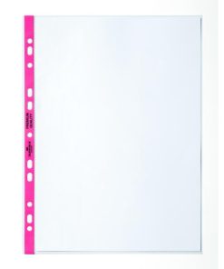 Euroobal DURABLE otvorený zľava A4 90mic s červeným okrajom 100ks