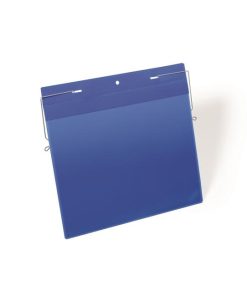 Závesné vrecko s drôteným vešiakom na šírku A4 50 ks modré