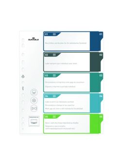 Plastový rozraďovač DURABLE 1-5 potlačiteľný farebný