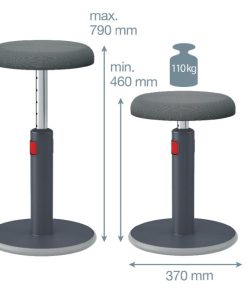 Ergonomická balančná stolička Leitz Cosy Ergo zamatová sivá