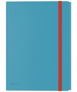 Plastový obal s gumičkou Leitz Cosy hebký s vnútorným vreckom kľudný modrý